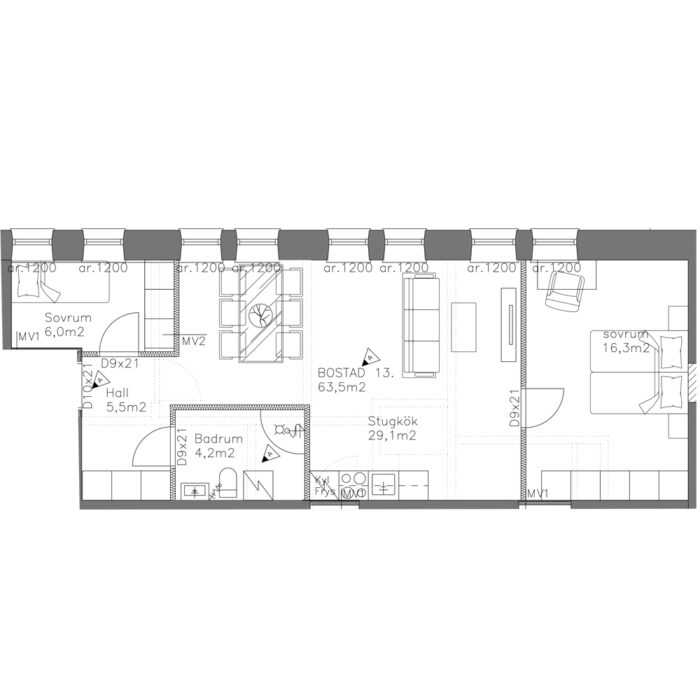 Bostad 13  |  63,5m2
