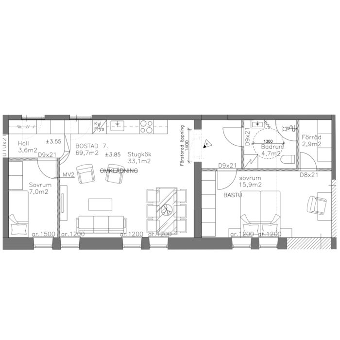 Bostad 7  |  69,7m2