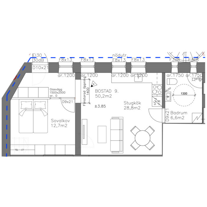 Bostad 9  |  50,2m2