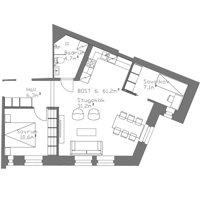 Bostad A6  |  62m2